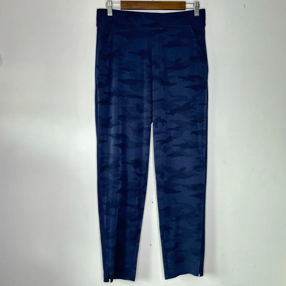 Athleta Navy Blue Brooklyn Ankle Camo Pant Size 8 - Picture 2 of 12